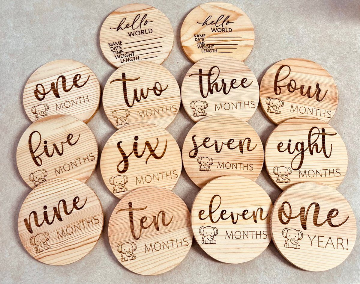 Light Round Wood Coasters by Thomsen Customs