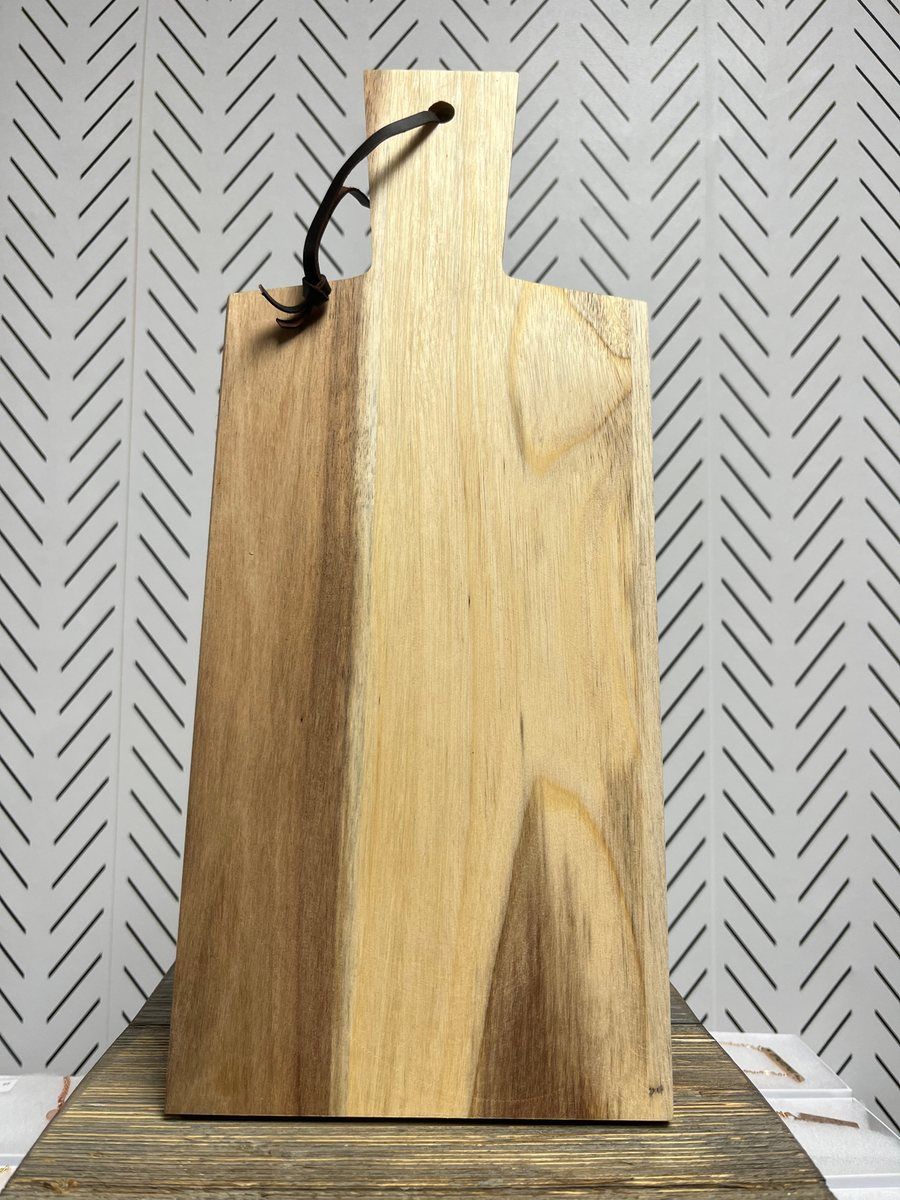 Sm Acacia Wood Cutting Board W/ Handle by Thomsen Customs
