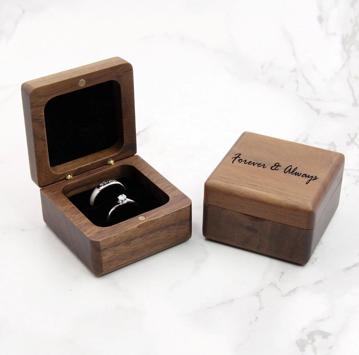 Wooden Ring Box by Thomsen Customs