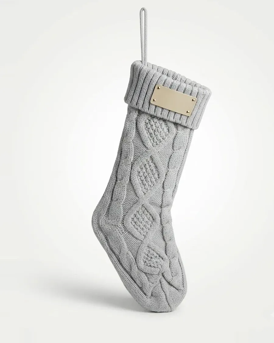 Christmas Stocking w/ Leather Patch by Thomsen Customs, view 4
