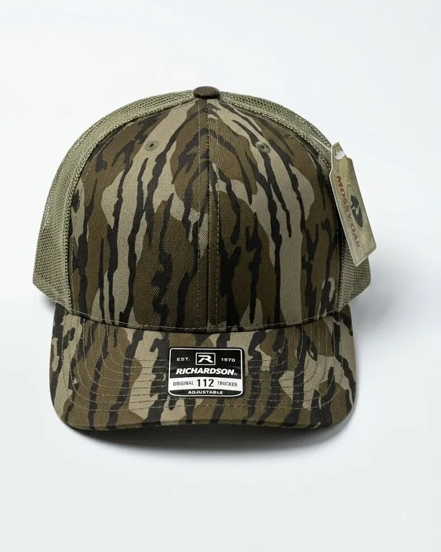 Richardson — Personalized Mossy Oak Bottomland Richardson Trucker Hat by Thomsen Customs